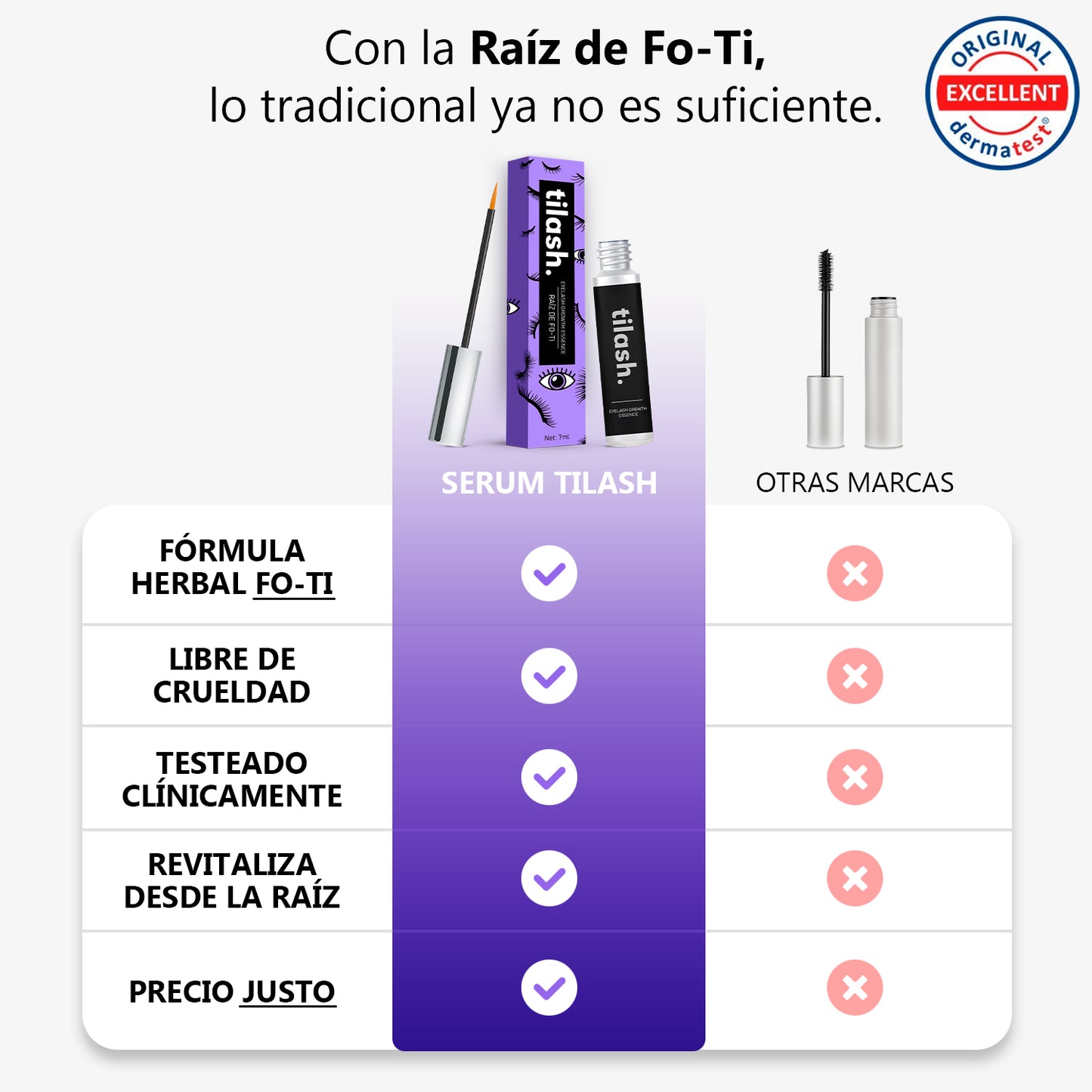 Serum de Pestañas con Raíz de Fo-Ti + Mascara (Regalo)